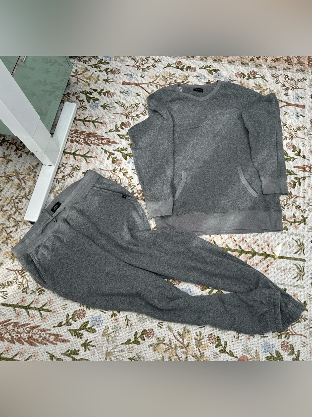 Saturdays NYC Wool and Angora Blend Grey Sweatshirt and Sweatpants Set Size XL